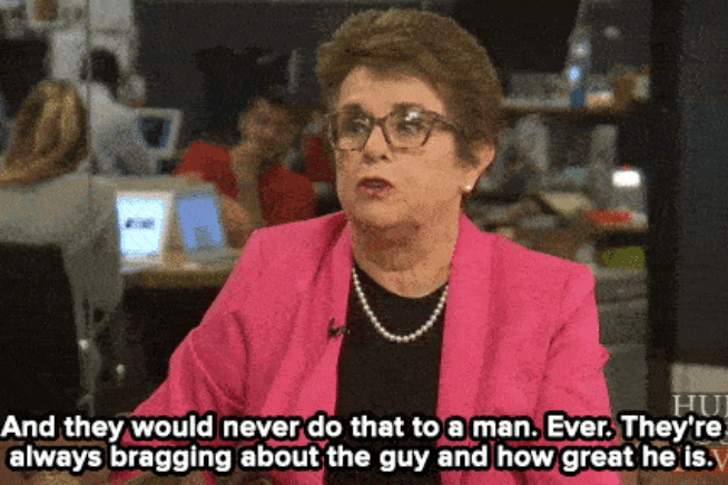 Billie Jean King on Women Athletes - GIF