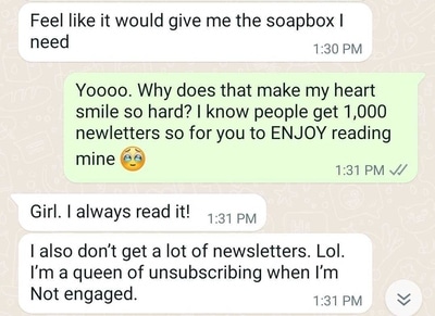 Jessica Nabongo - Appreciation - Text message