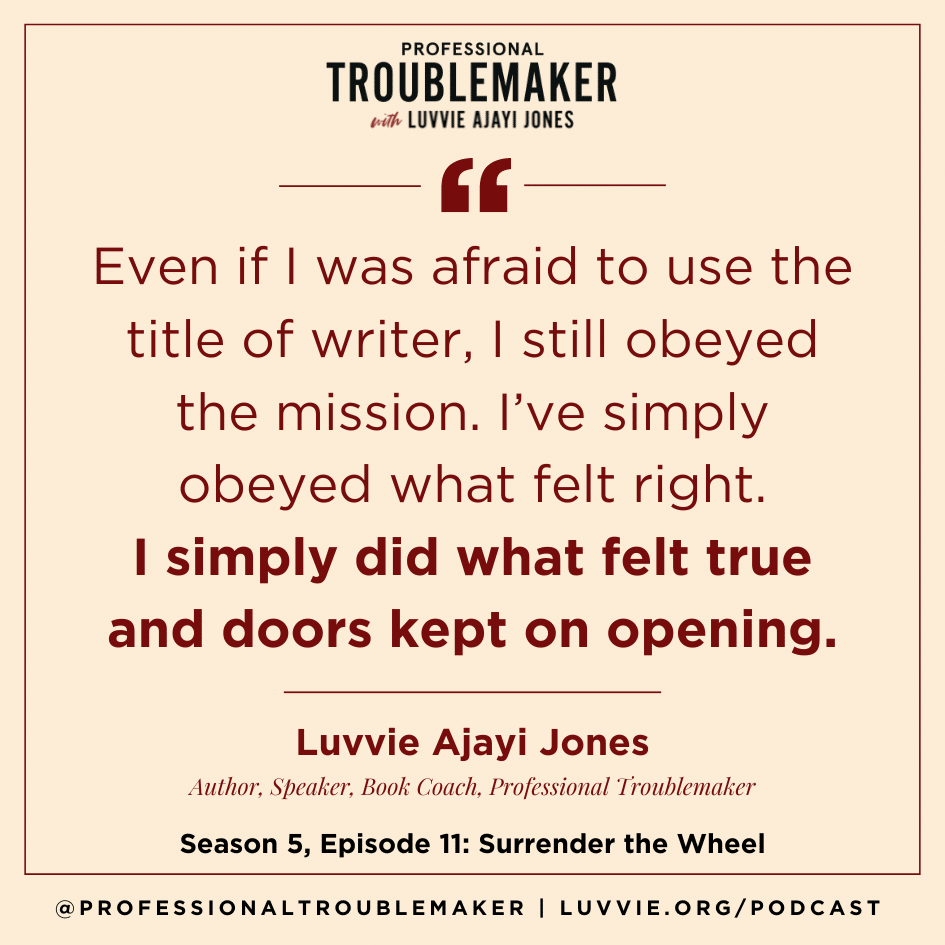 Doors kept opening - PT Podcast Quote Graphic - Luvvie Ajayi Jones