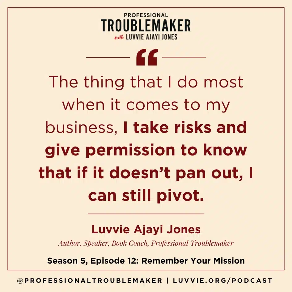 We can still Pivot - quote by Luvvie Ajayi Jones